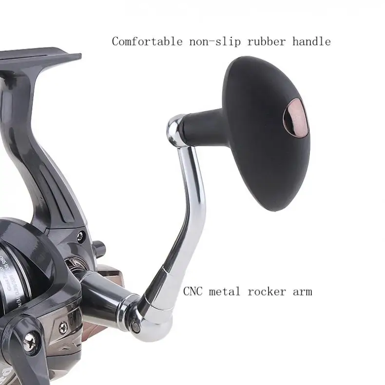 

9000 Series 13+1 Ball Bearings 5.1:1 Gear Ratio Spinning Fishing Reel Metal Spool 25KG Max Drag Jigging Trolling Long Shot
