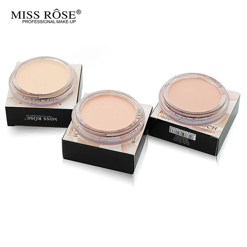 3 Colors Natural Skin Color Face Foundation Cream Concealer Brand Miss Rose Makeup Full Cover Cream Make Up Base With Puff Powder Finishing Powder Fragrancefinish Lipstick Aliexpress