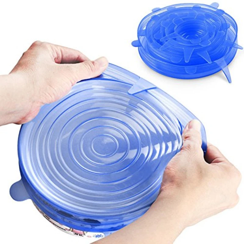 Universal Silicone Suction Lid 2PCS 6 Size Vacuum Seal Suction Cover