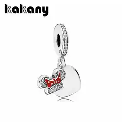 KAKANY 925 пробы серебро Disne Мышь мать ожерелье из мультфильма кулон высокое качество 1:1 Европейская женские Модные украшения