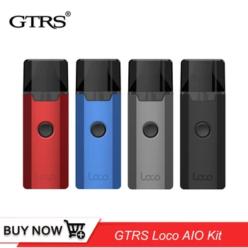 

Original GTRS Loco AIO Electronic Cigarette Vape Kit Built-in Battery 1000 mAh with 3.0ml Tank Vaporizer Kit 0.8ohm-3.0ohm Vaper