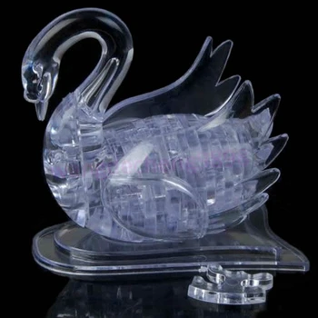 

2018 3D Crystal Puzzle Jigsaw Model DIY Swan IQ Toy Gift Souptoy Furnish Gadget Baby Kids Child Gifts