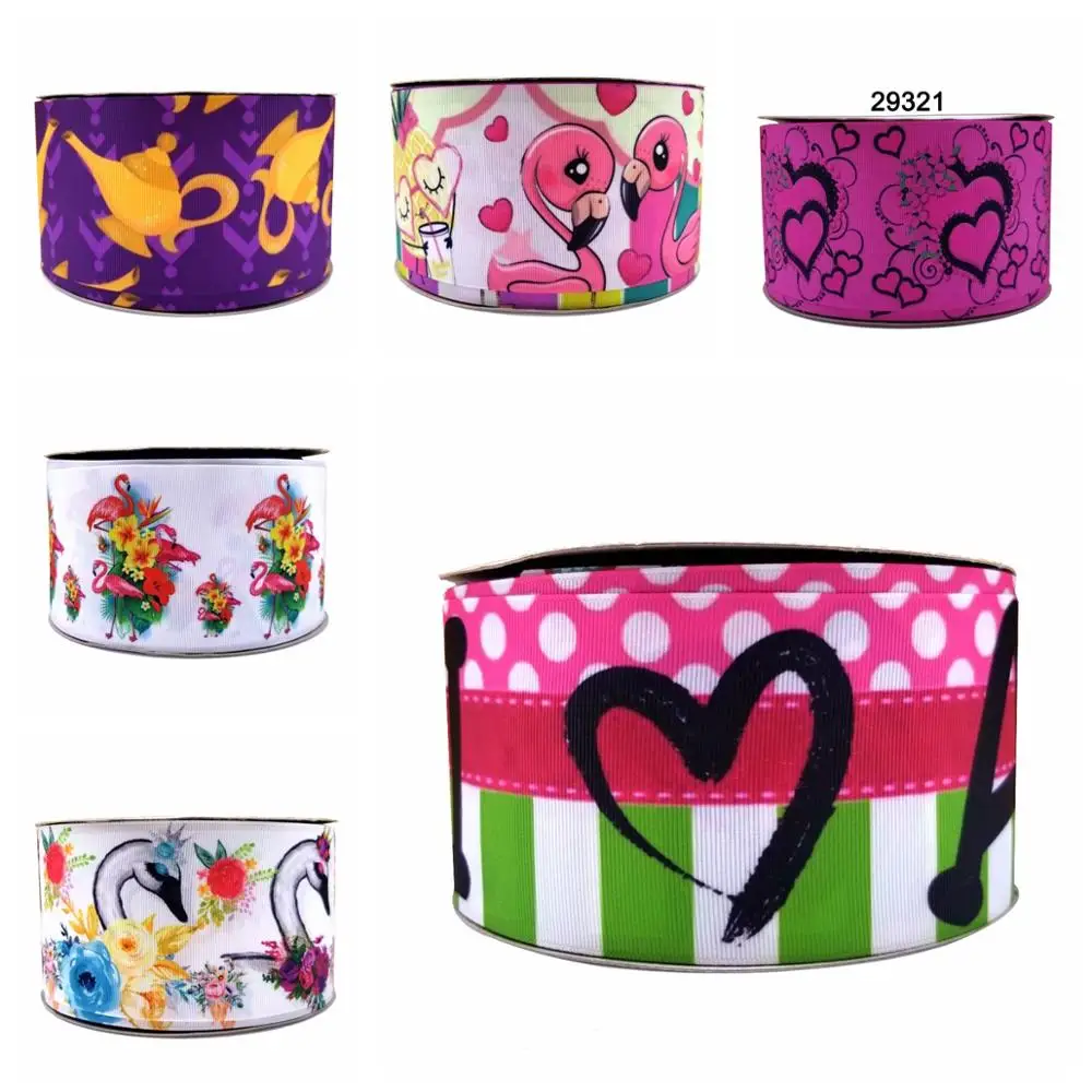 

Free shipping 50 yard per size cartoon ribbon printed grosgrain ribbon 29419