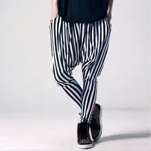 Новинка года мужская одежда личность GD стилист модная обувь в британском стиле с эластичной талией эластичной полосой штаны-шаровары певица костюмы S