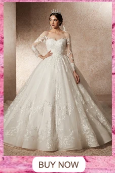 Lover Kiss robe de mariage princesse роскошное свадебное платье с бусинами кружевное осеннее свадебное платье с длинными рукавами для невесты Vestido De Noiva