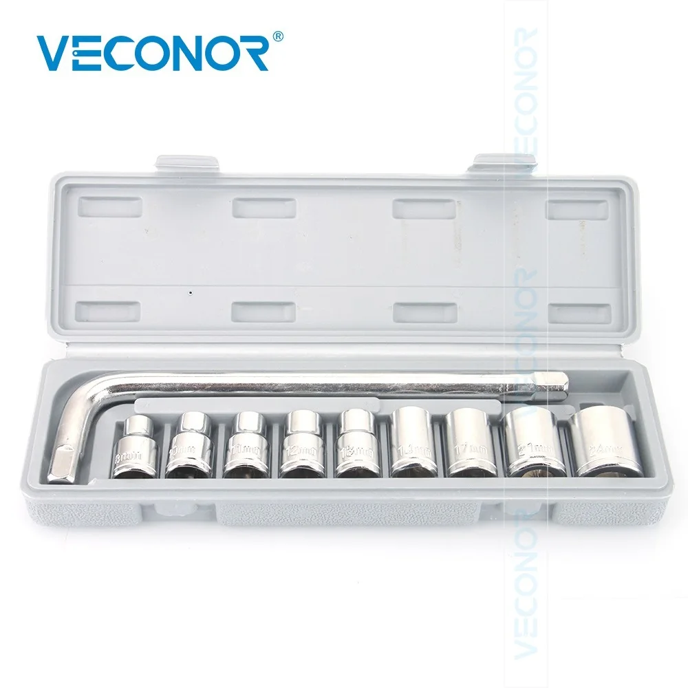 

Veconor 11Pcs 1/2" Universal Socket Wrench Set of Keys Hex Socket Bit Set With Socket Adapter Holder Sockets Multitools