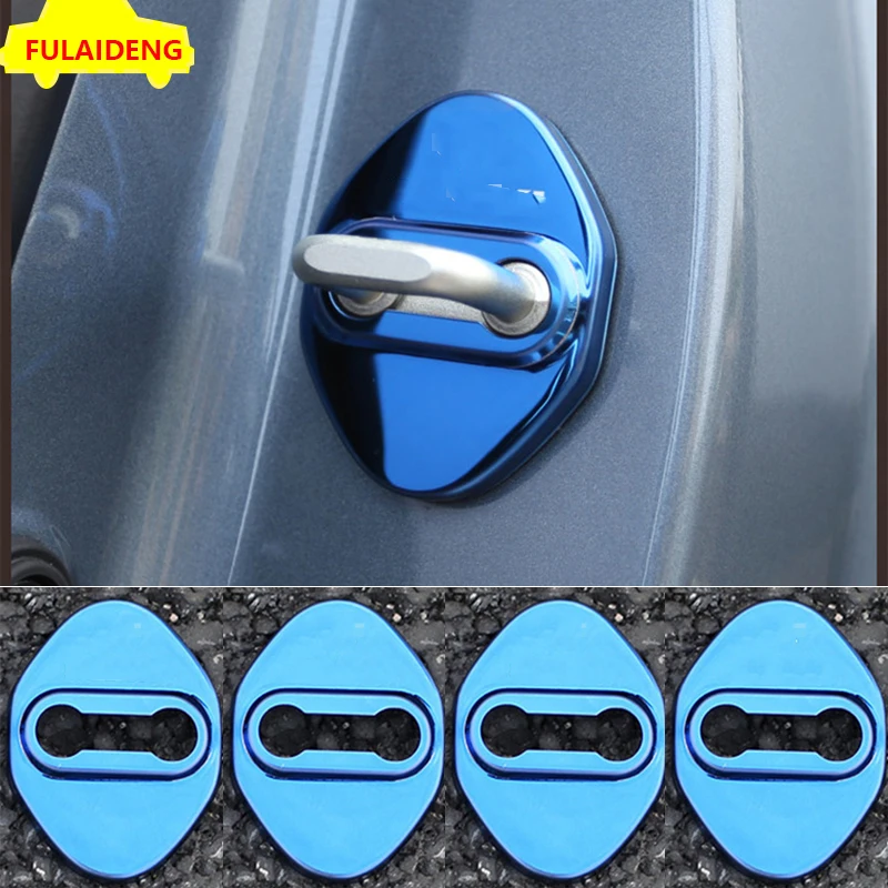 

4PCS For Suzuki Vitara 2015-2017 Car 3D Stainless Steel Door Lock Protection Cover car styling accessories