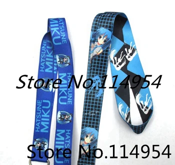 

Free shipping 50 Pcs /Wholesale lot Mix Japanese Anime MIKU Necklace Strap Lanyards Cell Phone PDA Key ID Strap Charms H-1