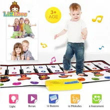 LittLove 40x100 см водонепроницаемый материал детские игровые коврики Детский музыкальный коврик Детский мягкий коврик ковер для детей Детские игрушки в подарок для ребенка