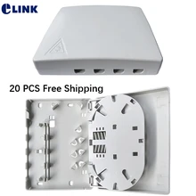 20 шт., 4 порт ftth, настольная коробка, выход SC LC ST FC, распределительная коробка abs, серая оптическая панель волоконно-оптических каналов,, ELINK