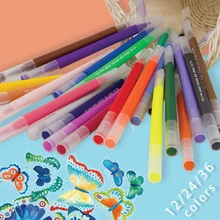 Happyview 12 цветов Двойная Кисть художественная маркер ручка с чернилами на водной основе Набор для рисования