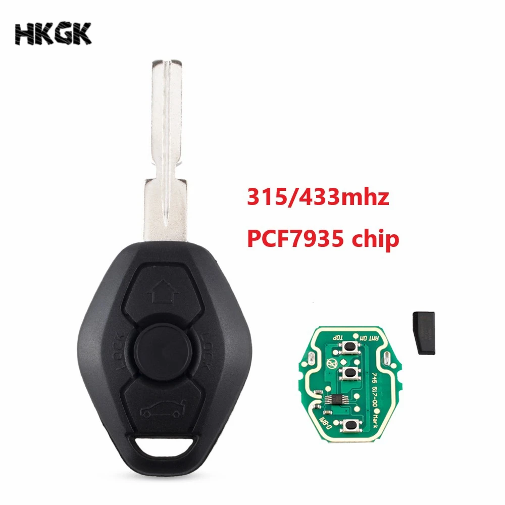 Hu58 Blade 3 Button Key Remote Replacement Car Key For Bmw Ews X3 X5 Z3