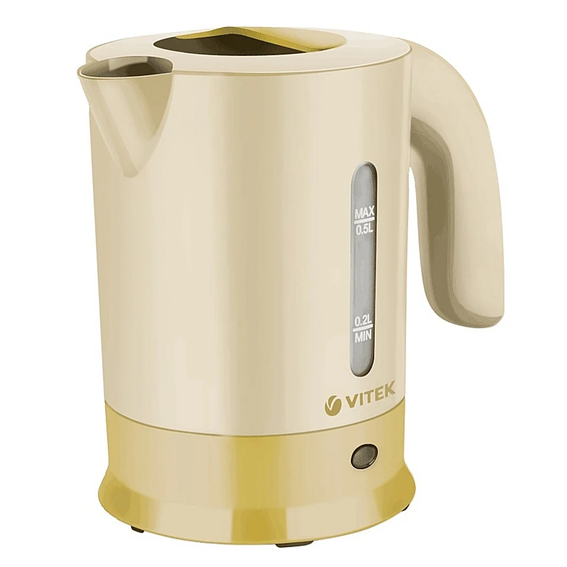 Чайник дорожный Vitek VT-7023 Y(корпус из высококачественного пластика, объем 0.5 Л., мощность 650 Вт, 2  кружки)