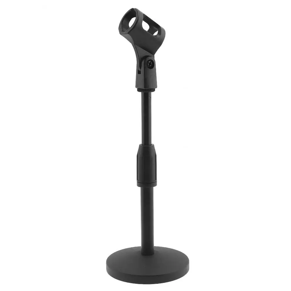 Portable Desktop Lifting Metal Weighted Disc Microphone Stand for General Meeting Computer Microphone / Live Broadcast