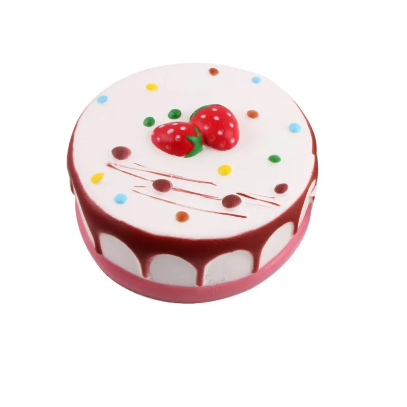 2017 New High Quality 1 PC Simulated Mousse Strawberry Cake PU Soft Early Intelligence Educational Toys