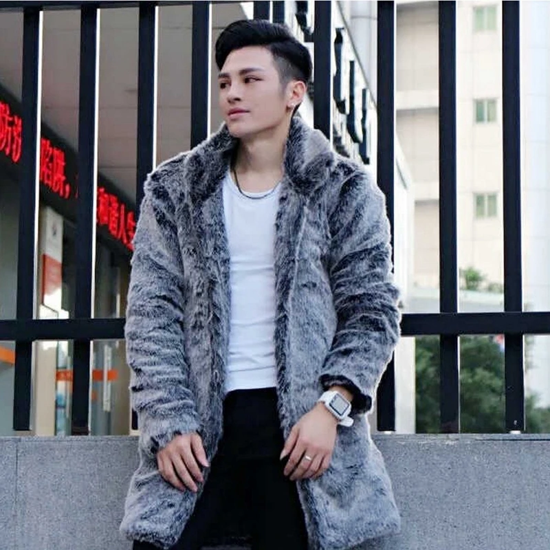 Men Winter Coats 2018 New Fashion Faux Fox Fur Coat Black Warm Jackets Long Leisure Male Outwears Thick Plus Size Fur Overcoats Men Winter Coats 2018 New Fashion Faux Fox Fur Coat Black Warm Jackets Long Leisure Male Outwears Thick Plus Size Fur Overcoats