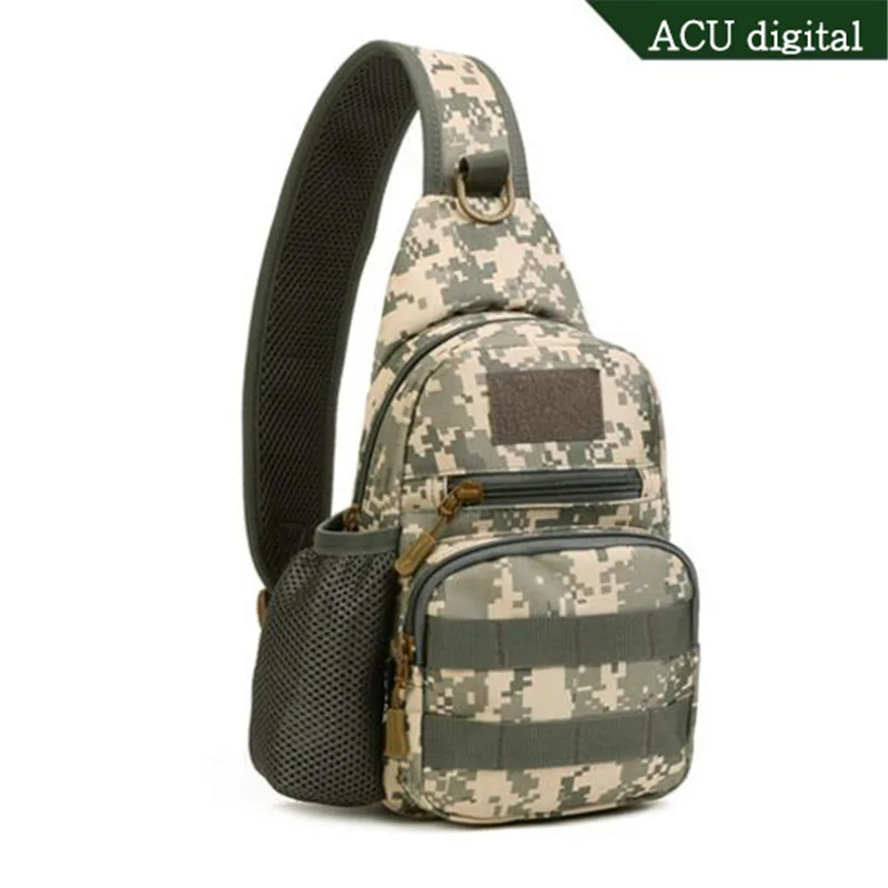 Популярные мужские сумки, тактический нагрудный высококачественный рюкзак, туристические водонепроницаемые нейлоновые сумки, мужские сумки на одно плечо для отдыха - Цвет: ACU digital