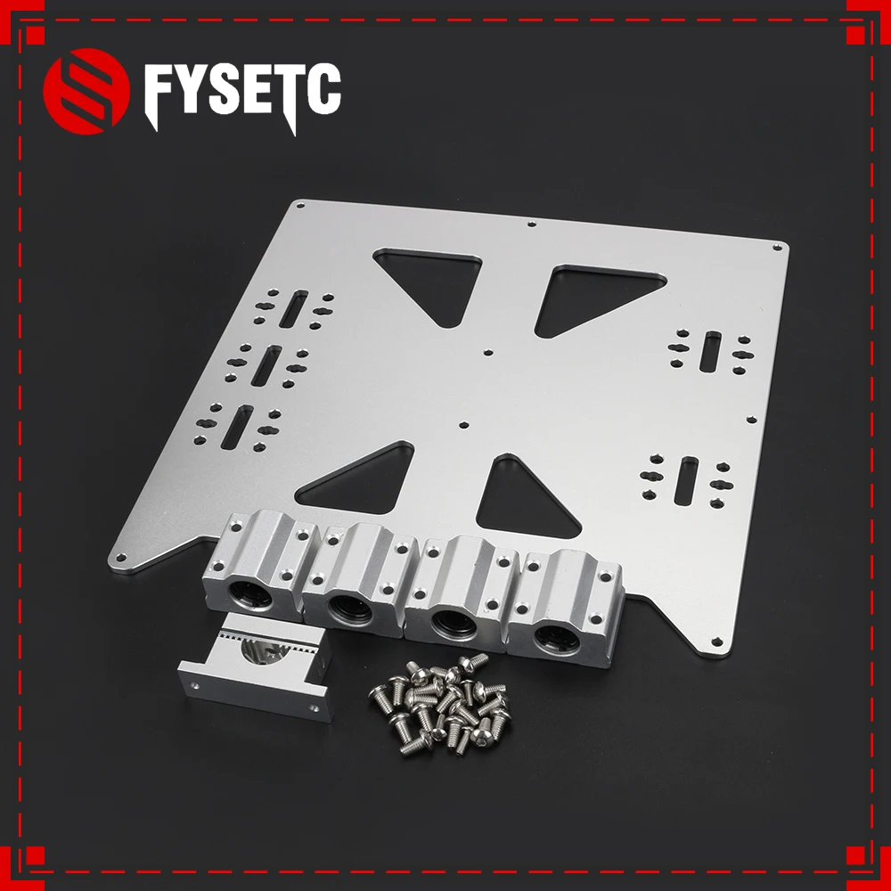 الألومنيوم Y النقل بأكسيد لوحة مع SC8UU pgrade Prusa i3 V2 الساخن السرير دعم لوحة ل Prusa i3 RepRap DIY 3D طابعة أجزاء