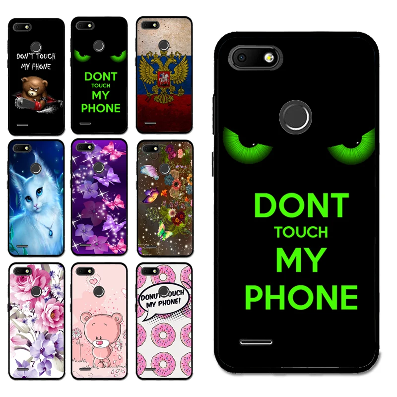 

For BQ 5512 Case Don't Touch My Phone Green Eyes Silicon TPU Cover for BQ 5512L STRIKE FORWARD Animal Shell Bag Phone Cases