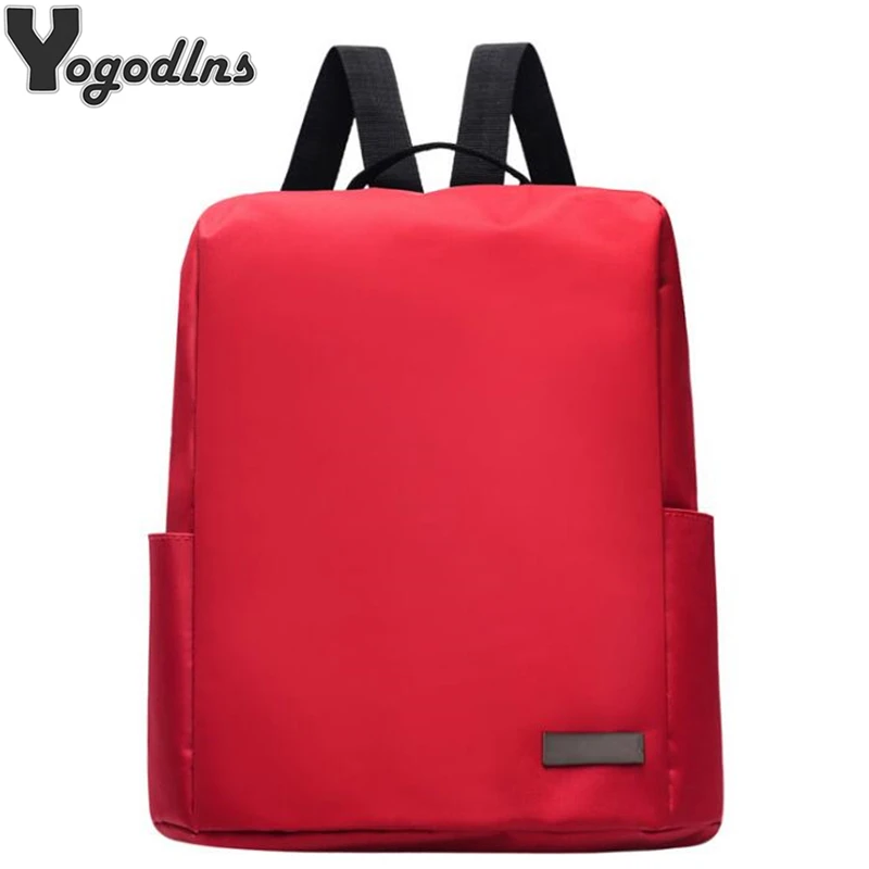 

Fashion Simple Pure Color Backpack High Capacity Nylon Sports Backpacks for Women Zipper Shoulder Bags Teen Girls Boys Daypack