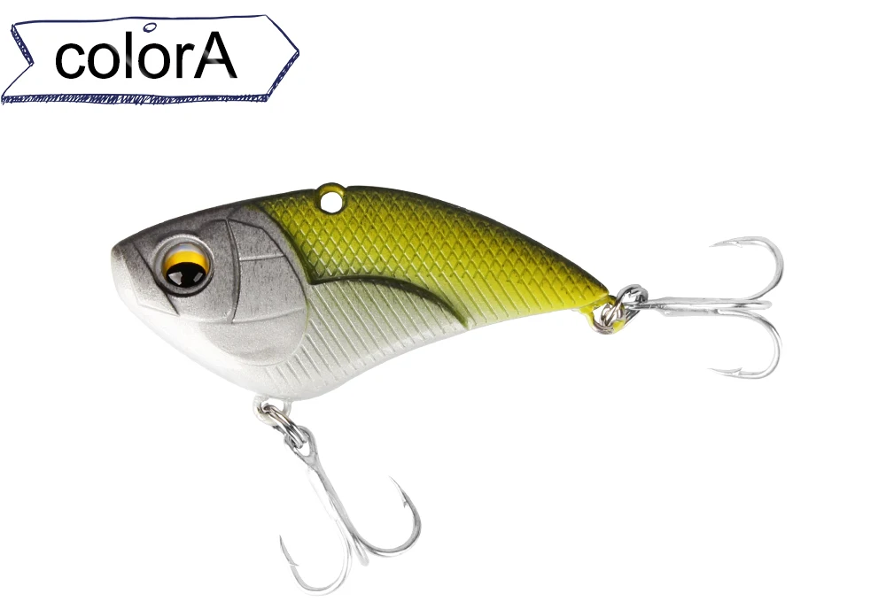 Top Quality Spinpoler Fishing Lure Sinking VIB Lure Vibration Vibe Hooks Baits Crankbaits 5 Brilliant Colors, 15g 5.3cm  (4)