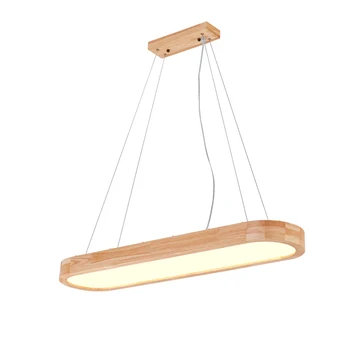 

Nordic wood led pendant light simple rectangular LED lamps living bedroom restaurant home lighting ceiling lamp ZA MZ85