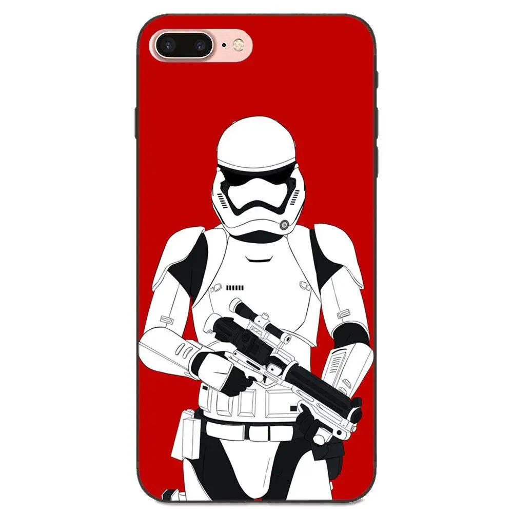 Мягкий ТПУ чехол накладка с принтом для Apple iPhone 4 4S 5 5S SE 6 6S 7 8 Plus X XS Max XR Cool Movie Star Wars
