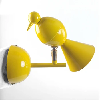 

NEW Creative colorful birds bedside led wall lamp study reading book light picture painting lights bathroom makeup mirror lamp
