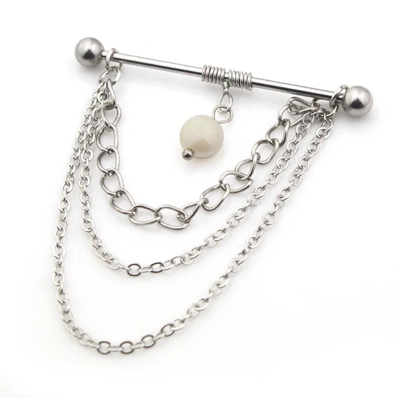 PE0191 free shipping 10pc/lot steel 14G industrial bar body jewelry