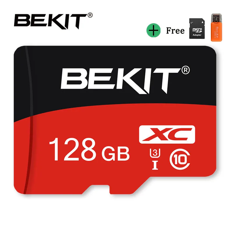 Bekit карта памяти Micro SD карта 256 ГБ 128 Гб 64 ГБ 32 ГБ 16 ГБ 8 ГБ Microsd карта класс 10 U1 U3 TF SD карта мини флэш-карты для телефона - Емкость: RB-128GB