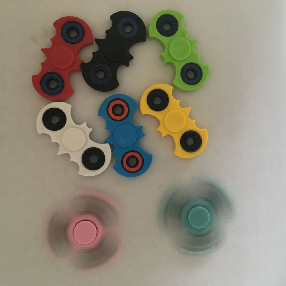 Hand Tri Spinner Fidget Stress Cube Batman Fidget Spinner Plastic EDC Tri Spinner Fidget Toy Adults