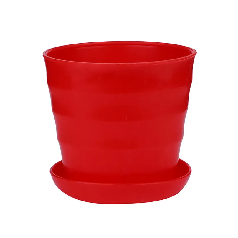 Colourful Flower Pots extra large Plastic Pot Succulent Plant Flowerpot Home Office Decor Flower Pots Planters wholesale #4M13 (10)