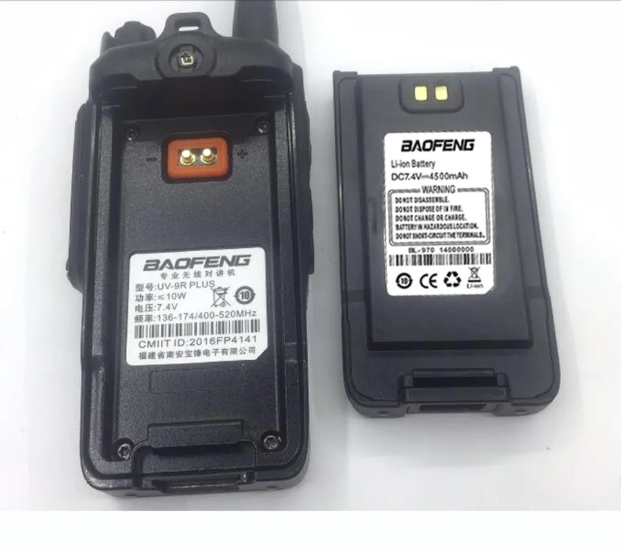 2pcs UV-9R plus High power 10W upgrade version baofeng real 10W two way radio VHF UHF portable radio walkie talkie uv 9R plus