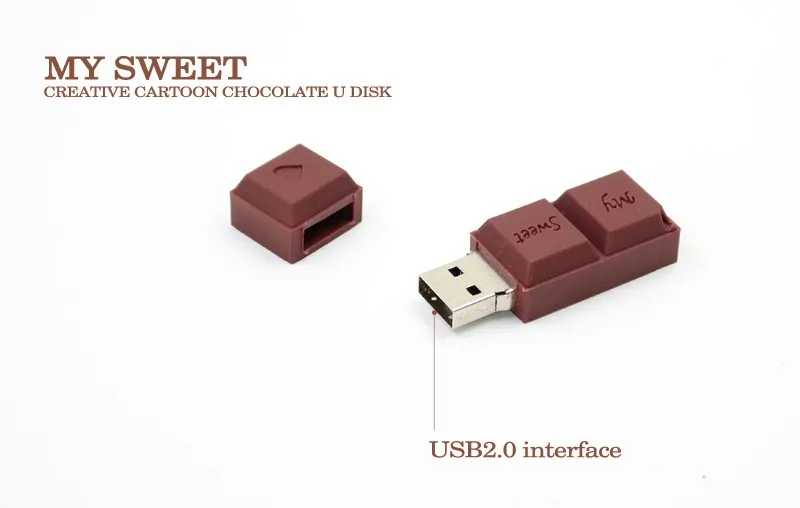 Шоколад USB флешка флешки 16 ГБ 64 ГБ 32 ГБ 4 ГБ 8 ГБ милые флэш-памяти ручка привода ручки memory stick Модные подарки