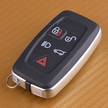

CITALL 5 Button Remote Key Shell Case Fob Black fit for Land Rover LR4 Range Rover/Sport 2010 2011 2012 2013 2014 2015 Evoque