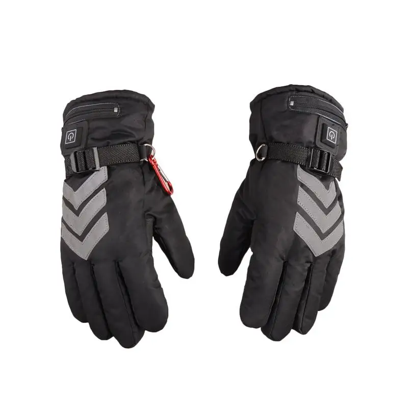 

1 Pair Touch Screen Electric Heating Gloves Waterproof Insulated Night Reflective Back Cycling Motorcycle Ski Gloves Warmer