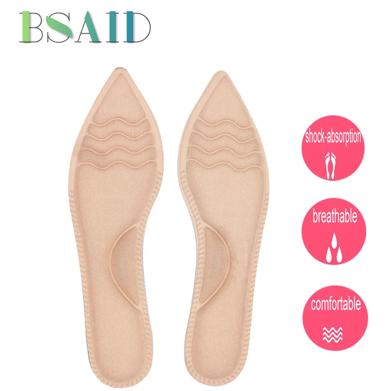 BSAID 4D Sponge Insoles Arch Support Shoe Insole For Women Shoes High