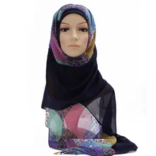 2016muslim Caps Silk scarf hijab shawl Islamic Muslim Women’s Head Scarf silk Underscarf Hijab Cover turban plaid colour Bonnet