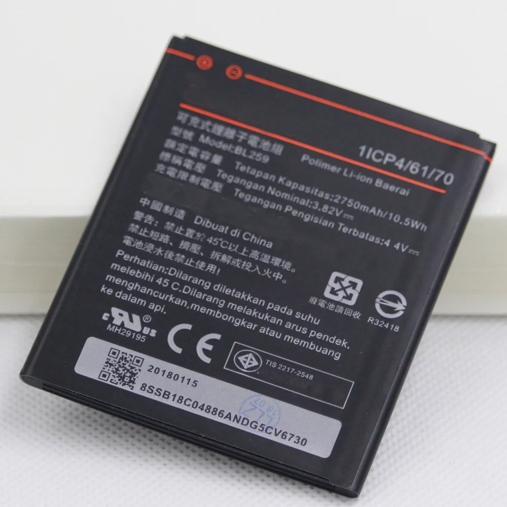 BL259 мобильный аккумулятор 2750 мАч для Lenovo vibe k5 plus K32C30 K32C36 Lemon 3 3S Vibe K5 A6020a40 A6020 A40 A