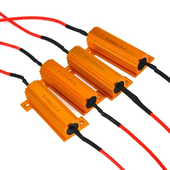 

10pcs LED Turn Load Resistor 50W 6 OHM Fix Error Brake Light Fault Canceller 50*15mm Suitable For All Car Models Cancellers