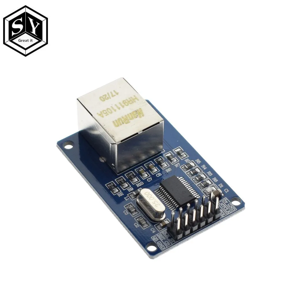 1 шт. Great IT ENC28J60 Ethernet LAN сетевой модуль SPI порт для Arduino 51LPC AVR ARM PIC - Цвет: ENC28J60 LAN