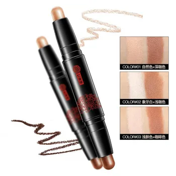 

3 Colors Double Head Stereoscopic Light Shading Bar High-light Stereo Shading Stick Makeup Paste Concealer Pencils Cosmetics