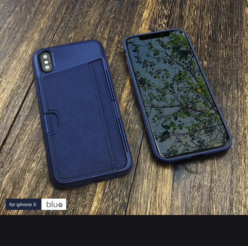 Тонкий чехол Esamday из искусственной кожи для iPhone X роскошный подставка карт