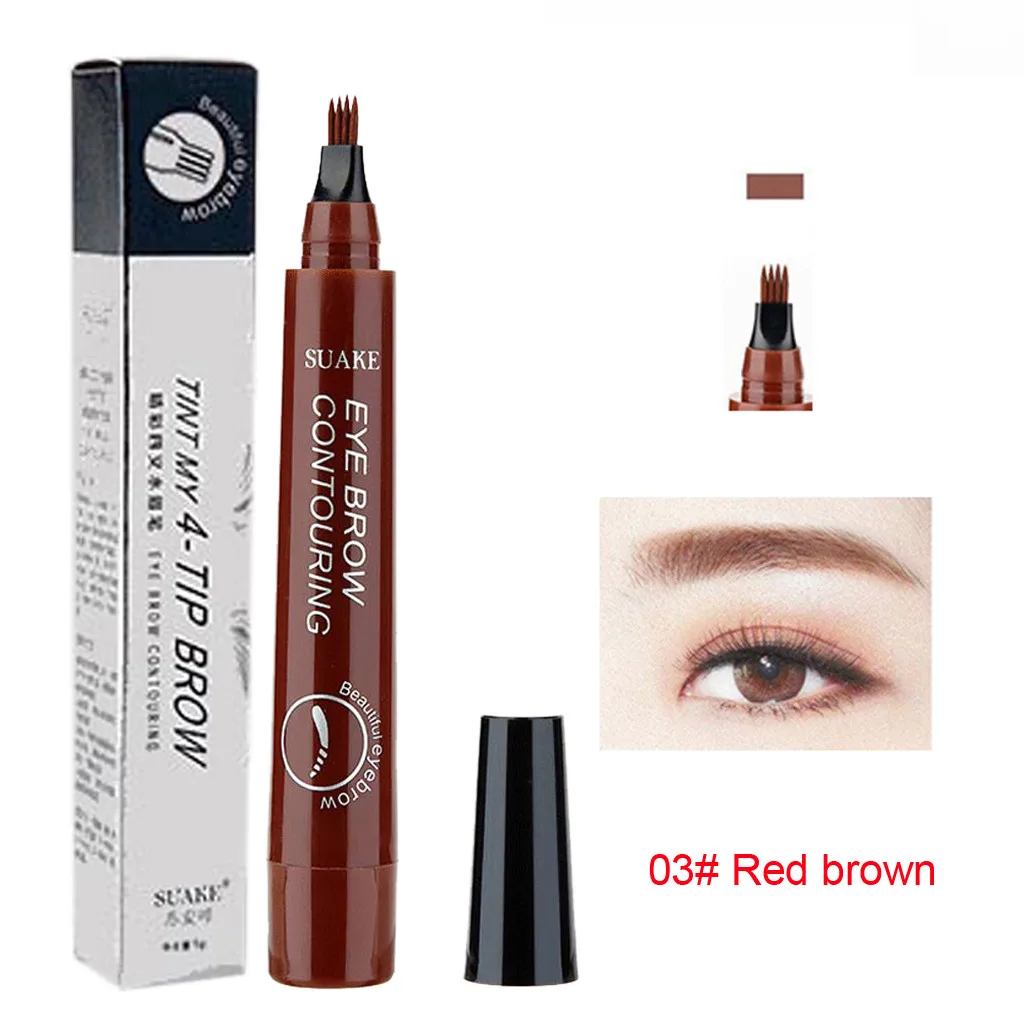 

Professional eyebrown pencil Waterproof Fork Tip Eyebrow Tattoo Long Lasting waterproof microblading makeup brow pen