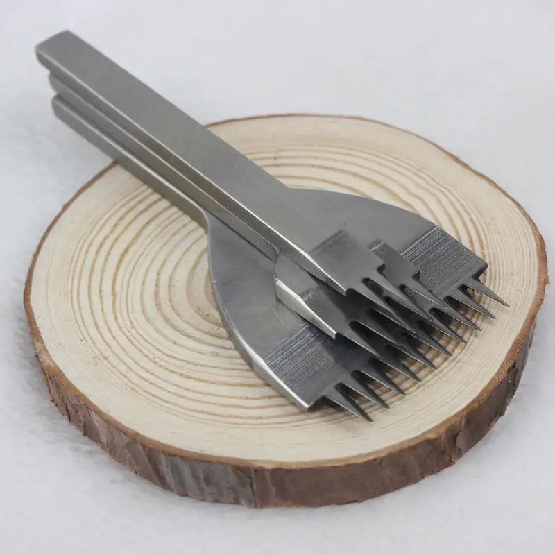 

Free Shipping 3 PCS Diy Handmade Leather Tools Punch Chisel Set Prong pitch 3.85 mm Craft Tools
