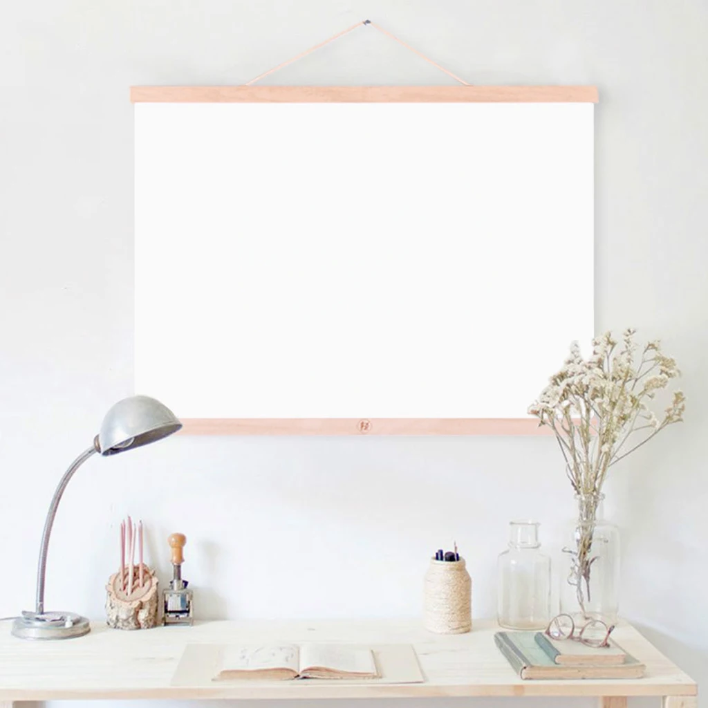 

A3 A4 Magnet Wooden Picture Frame DIY Photo Poster Hanger Wall Art Decor Hanging Scroll for Home Office Shop Display