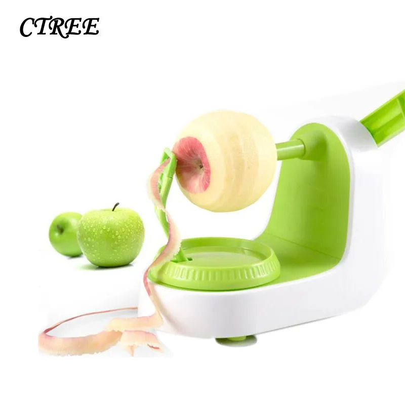 

CTREE 1Pcs Electric Vegetable Fruit Apple Peeler Peeled Automatic Touch Rotate Peeler Blades Stainless Steel Kitchen Tools C796