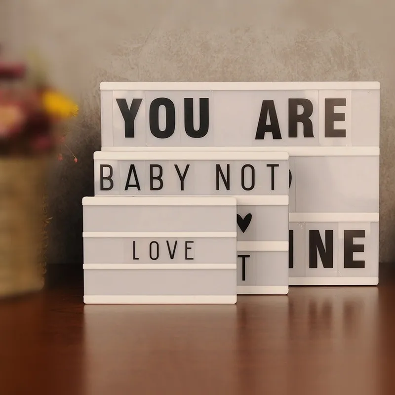 Mini Led Cinematic Light Box Letters Combination Home Decor Cinema Lightbox