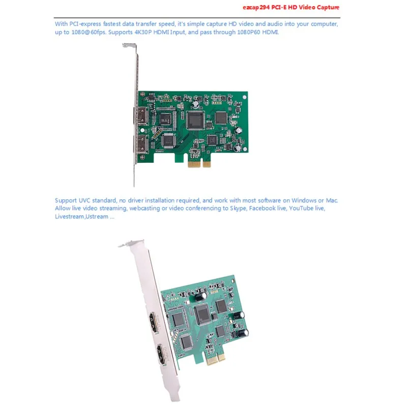 1080P 60 Fps карты видеозахвата 4K видео встречи и живого потокового адаптера для ПК