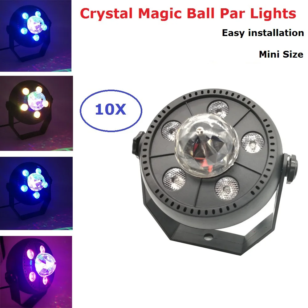 Светодиодный сценический светильник 10XLot RGB Хрустальный Волшебный шар лампочка